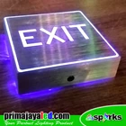 Blue LED Sign Exit Light 10 cm x 10 cm 4