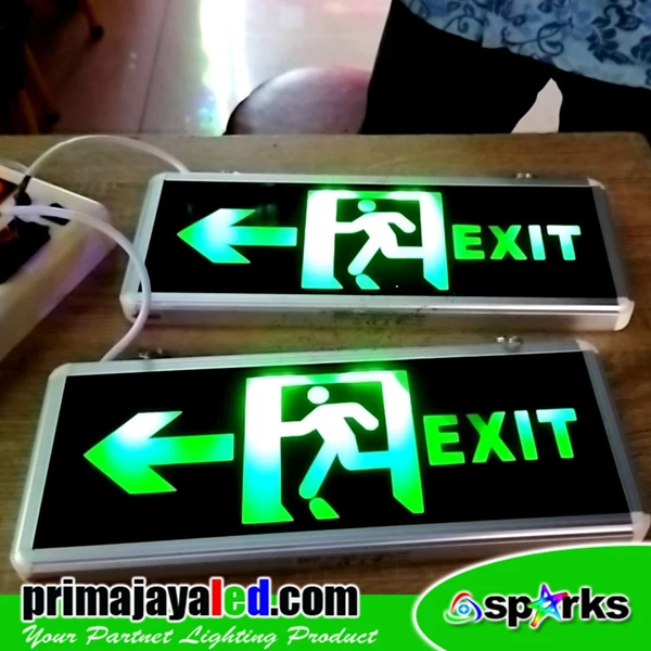 2 sided Emergency Exit Sign LED light