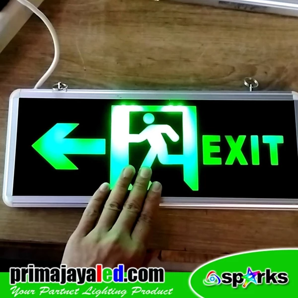 2 sided Emergency Exit Sign LED light