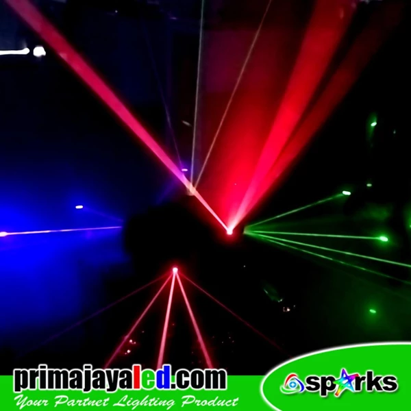  Lampu Moving Head Spider 6 Head Laser RGB