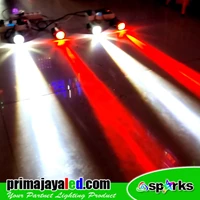 LED Lights Package of 4 LED Spotlights 10 Watt Eyes Cree Red White