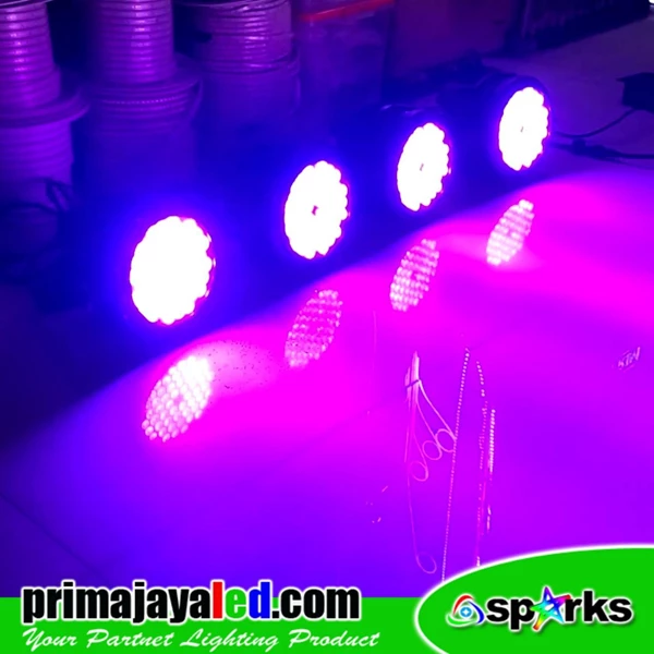 PAR Lights Package of 4 LED PAR Lights Outdoor Sparks 54 3in1 Fullcolour