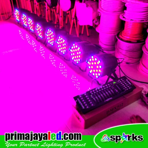 PAR Lights Package 8 Par LED Sparks 60 x 3 Watt RGBW DMX 192