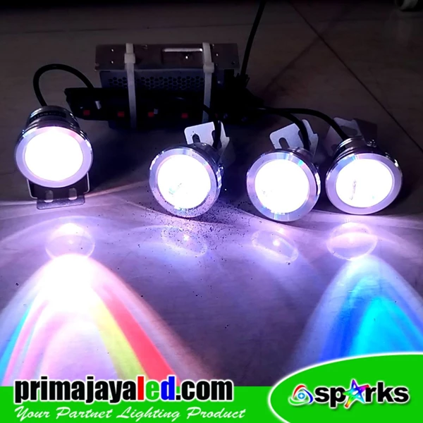 Lampu LED Paket 4 Lampu Underwater RGB 12V 10 Watt