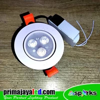 Lampu LED Downlight Bulat 3 Watt