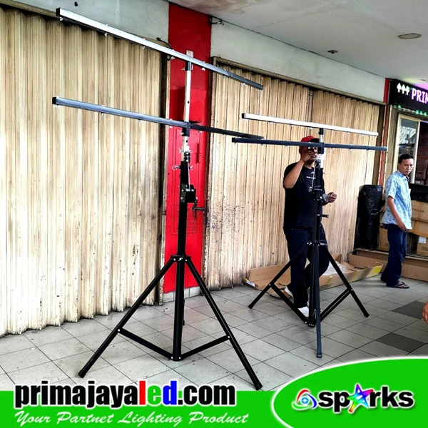 Professional Tripod Paket 2 Standing Tripod 4 Meter Model Katrol