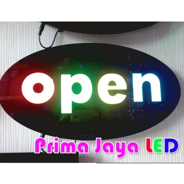LED Sign Open Bulat