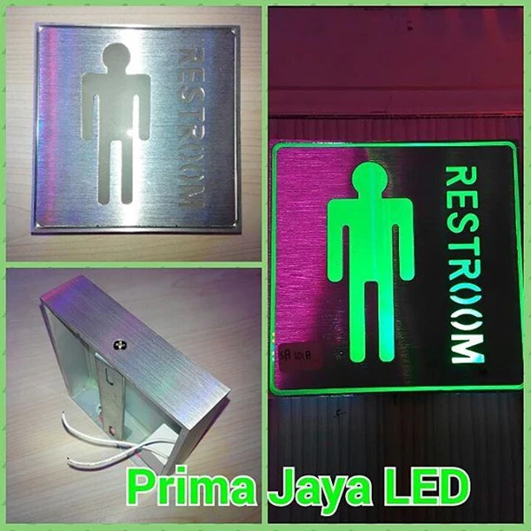 Lampu LED Sign Restroom Man