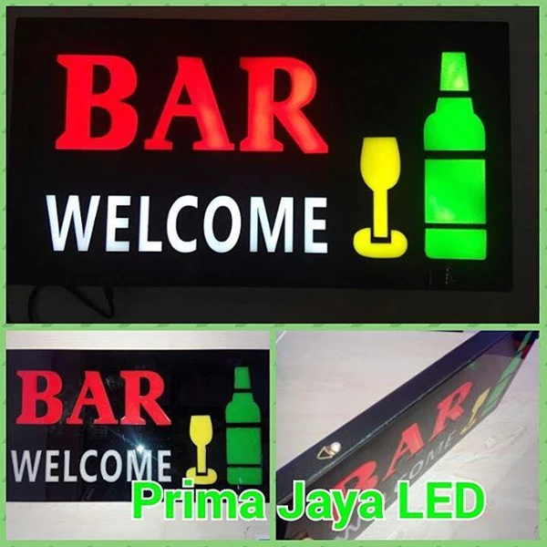 Lampu LED Sign Welcome BAR