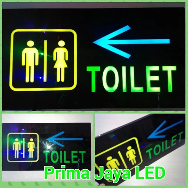 Lampu Sign LED Toilet Panah