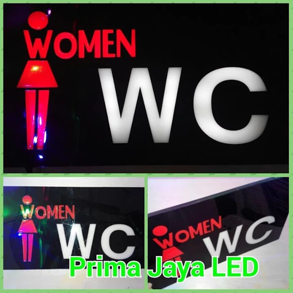 Sign LED WC Women