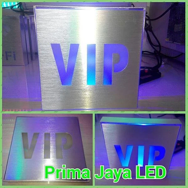 Lampu Sign LED VIP Biru