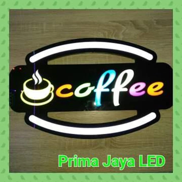 LED Sign Coffee RGB Color