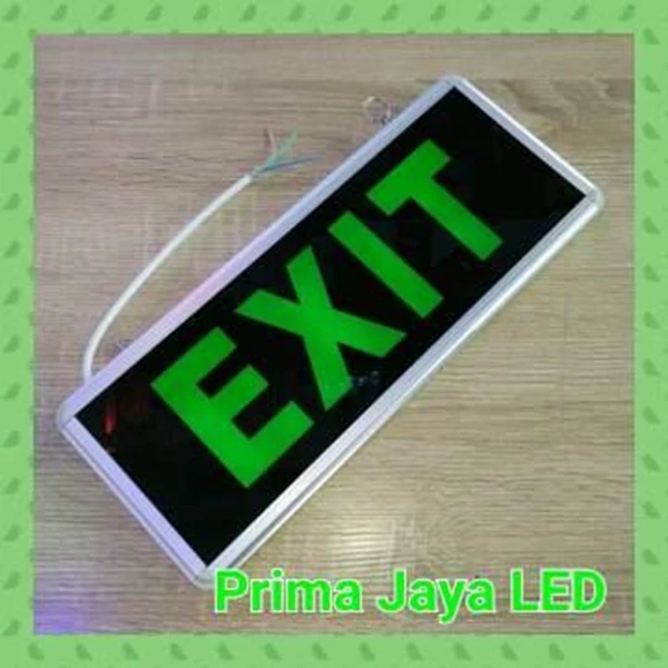 LED Emergency Exit Sign Model Of Glass