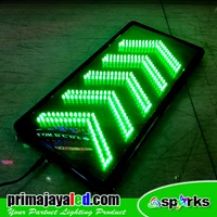 LED Sign Model Panah Hijau Size 43x23cm 12W 220VAC