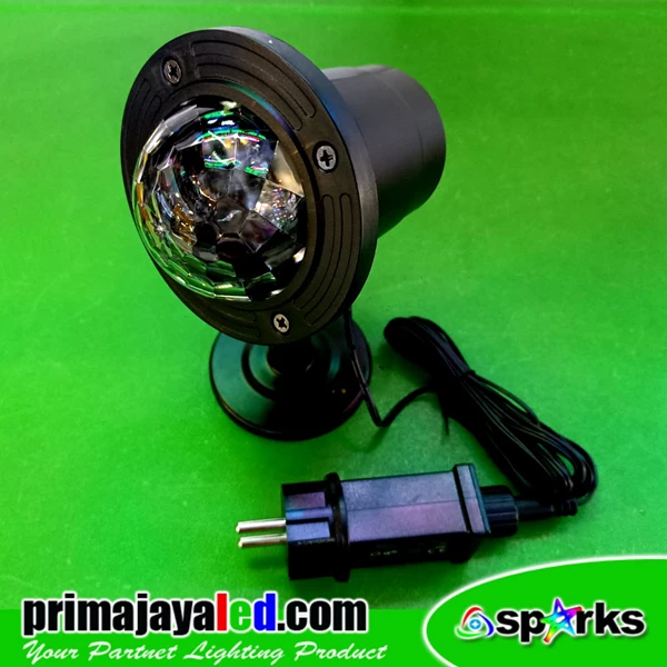 Lampu LED Proyektor Water Effect 3 Watt RGB Rainproof