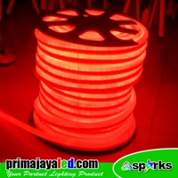 Lampu LED Neon Flexibel Merah AC 220V 100 Mtr