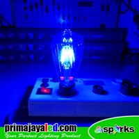 Lampu Bohlam ST64 FIlament LED Biru 4 Watt
