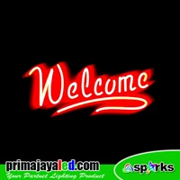 Lampu LED Sign Welcome 43cm X 23cm